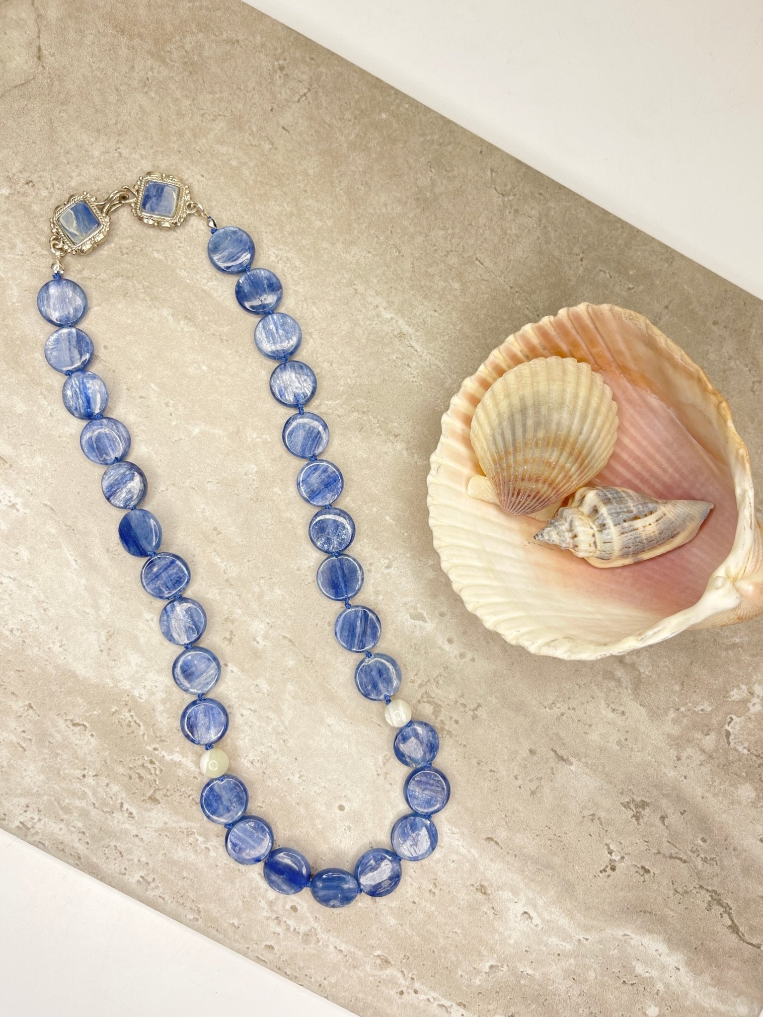 Kyanite and Mother of Pearl NecklaceDebra PyeattNecklace