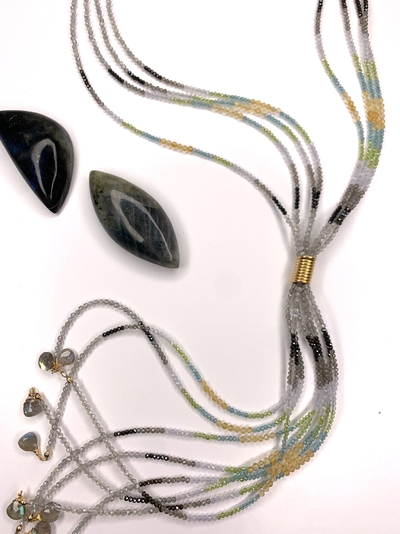 Labradorite, Pyrite, Citrine Y NecklaceBeth ZinkNecklace