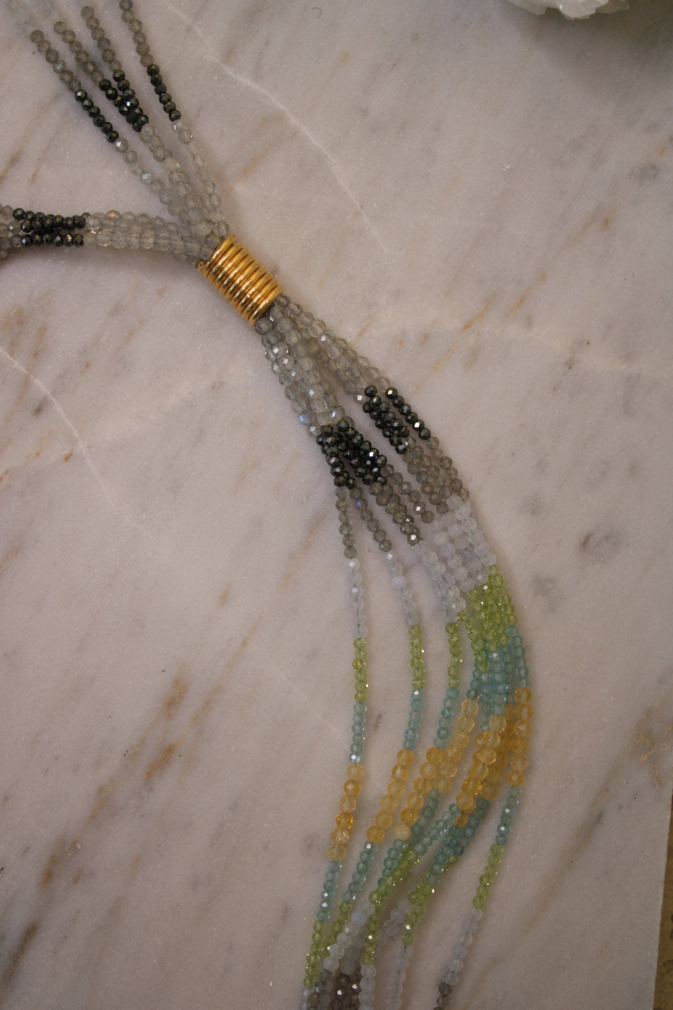 Labradorite, Pyrite, Citrine Y NecklaceBeth ZinkNecklace