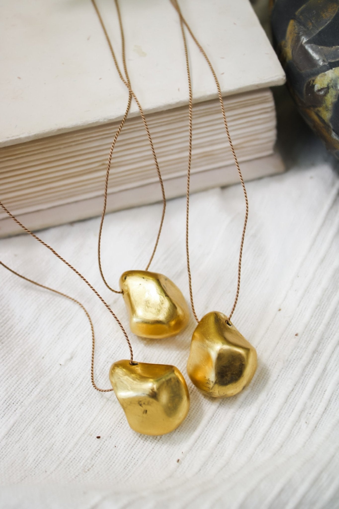 Large 23kt Sculptural NecklaceCarol LeskanicNecklace