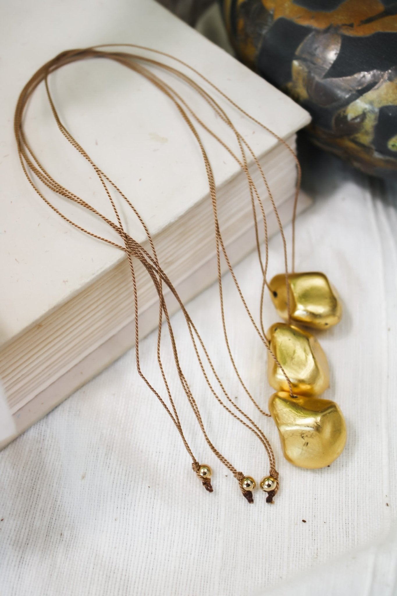 Large 23kt Sculptural NecklaceCarol LeskanicNecklace