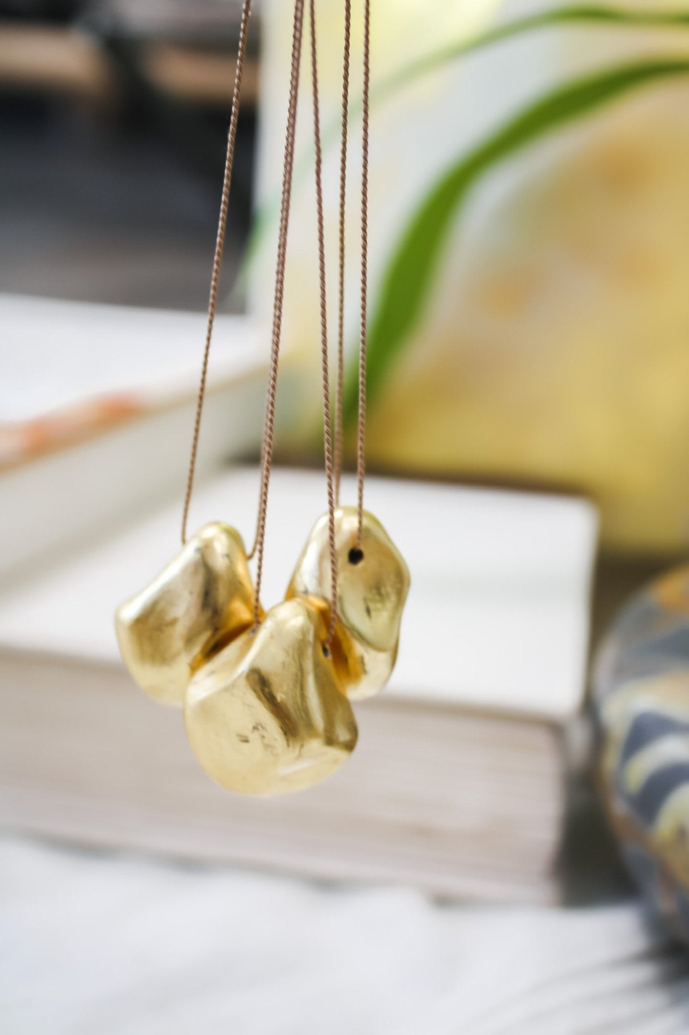Large 23kt Sculptural NecklaceCarol LeskanicNecklace