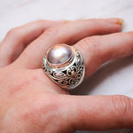 Large Bali Silver Pearl Ring (2 Colors)JinjaRing