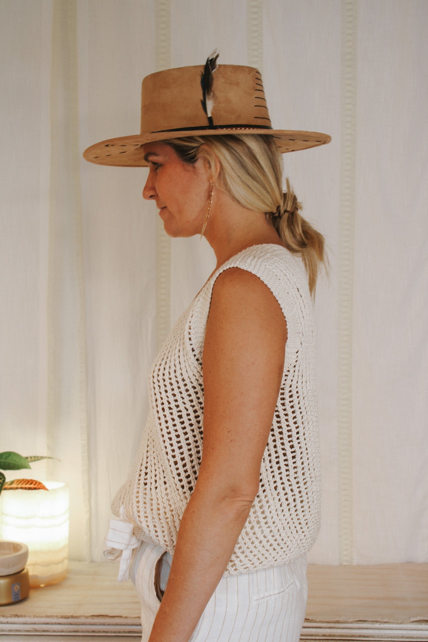 Lattice Top- MilkKINUAShirts & Tops