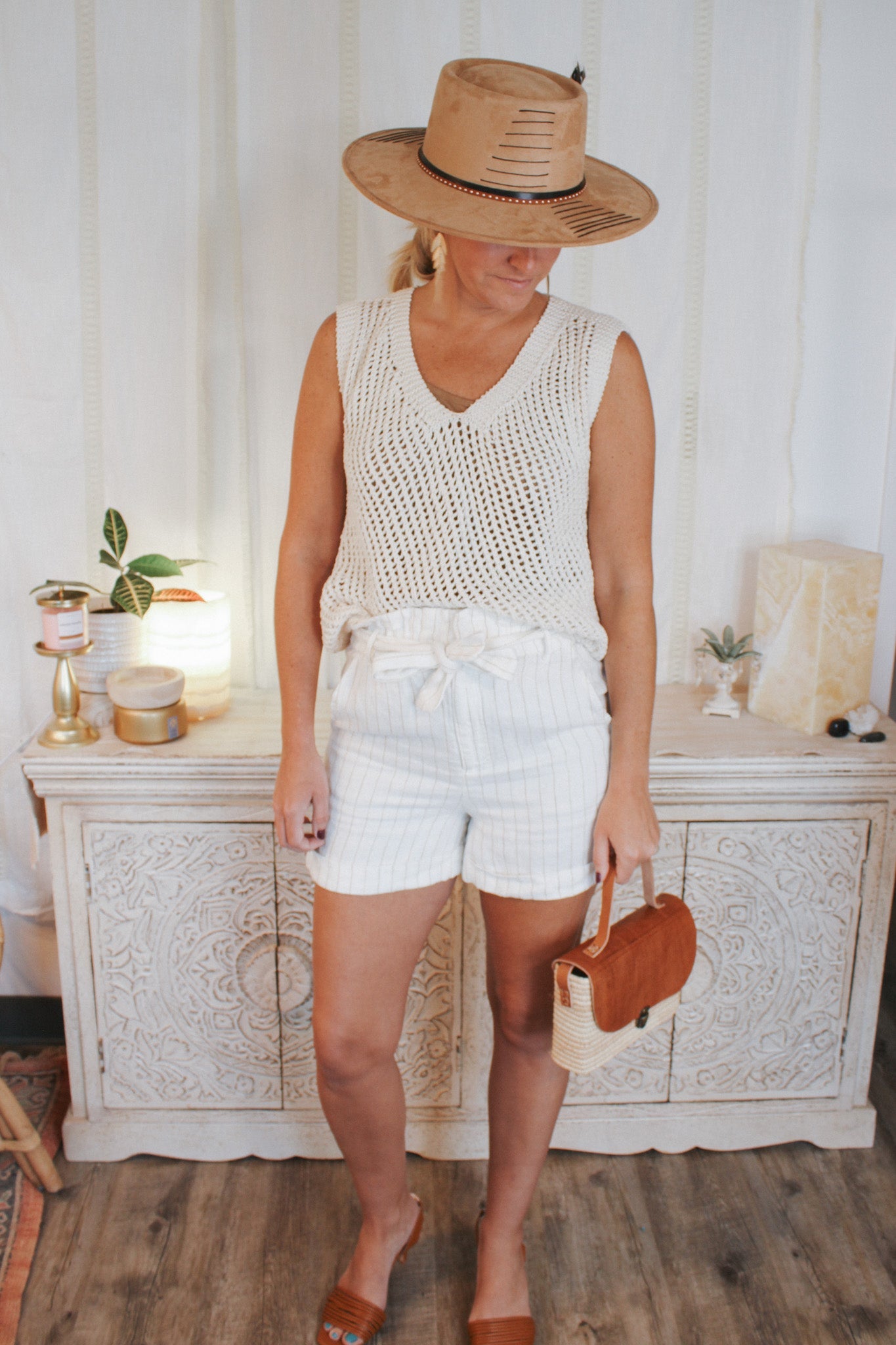 Lattice Top- MilkKINUAShirts & Tops