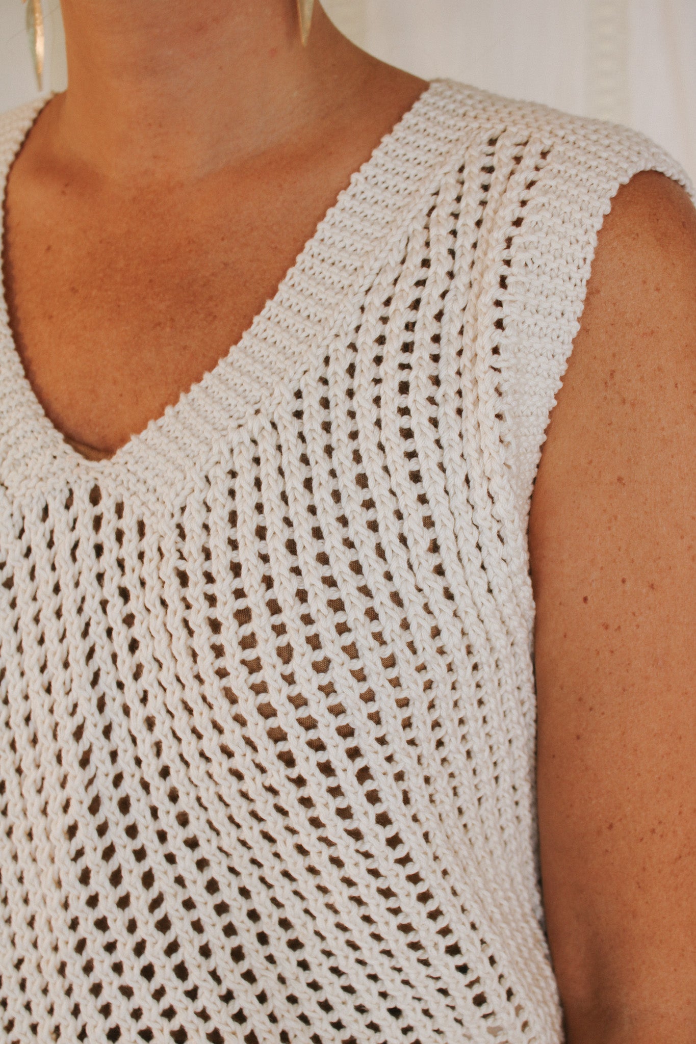 Lattice Top- MilkKINUAShirts & Tops