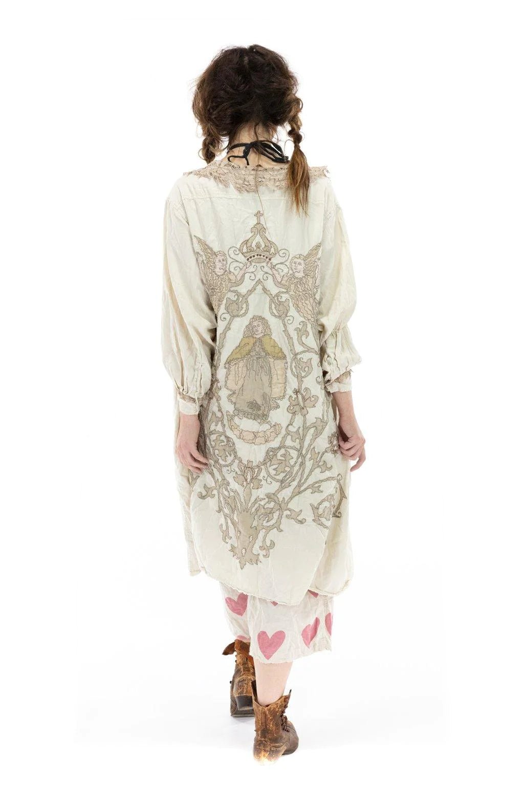 Leola Embroidered Smock Coat Jacket 504 - MoonlightMagnolia PearlCoats & Jackets