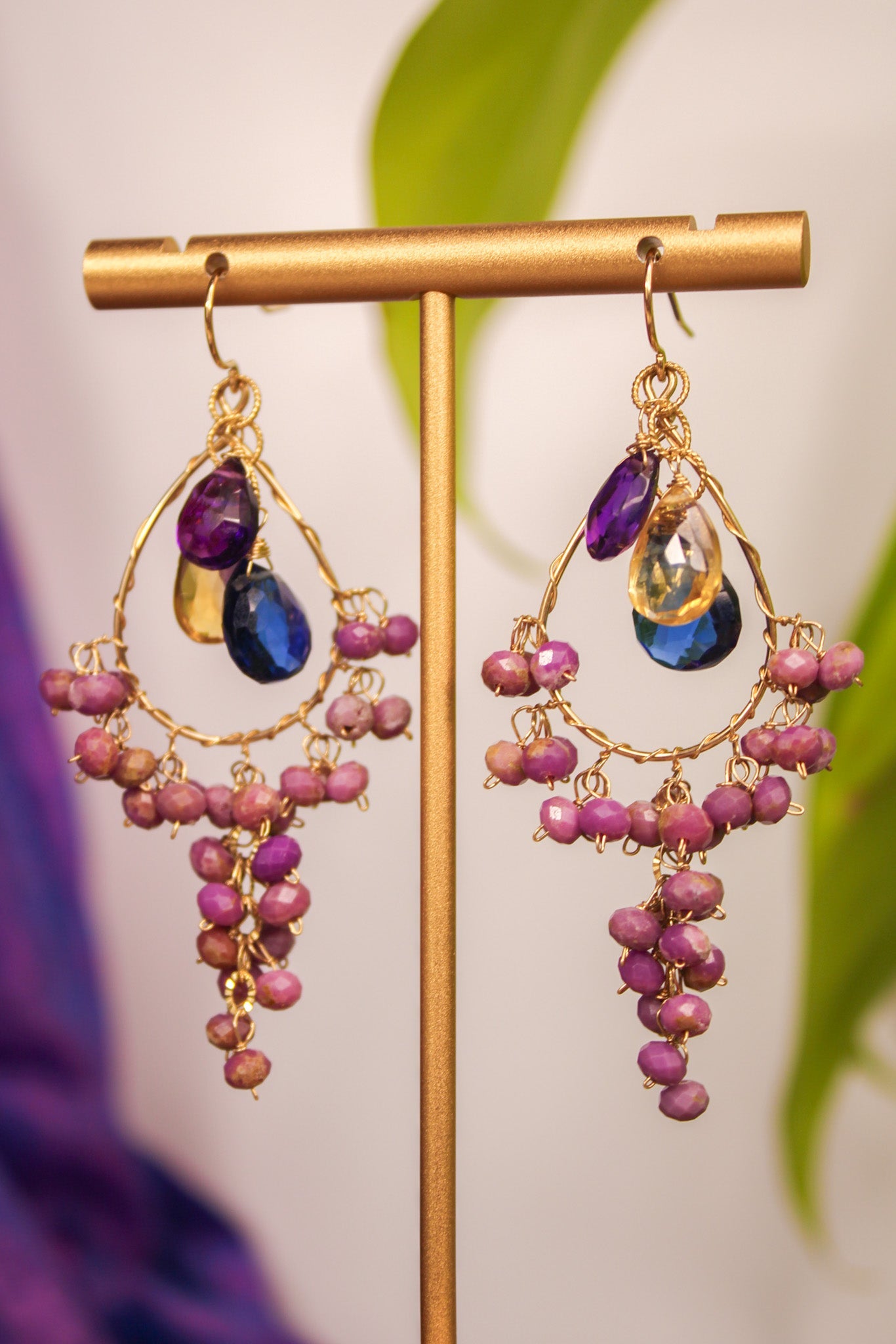 Lepidolite Chandelier EarringsJUNOEarrings