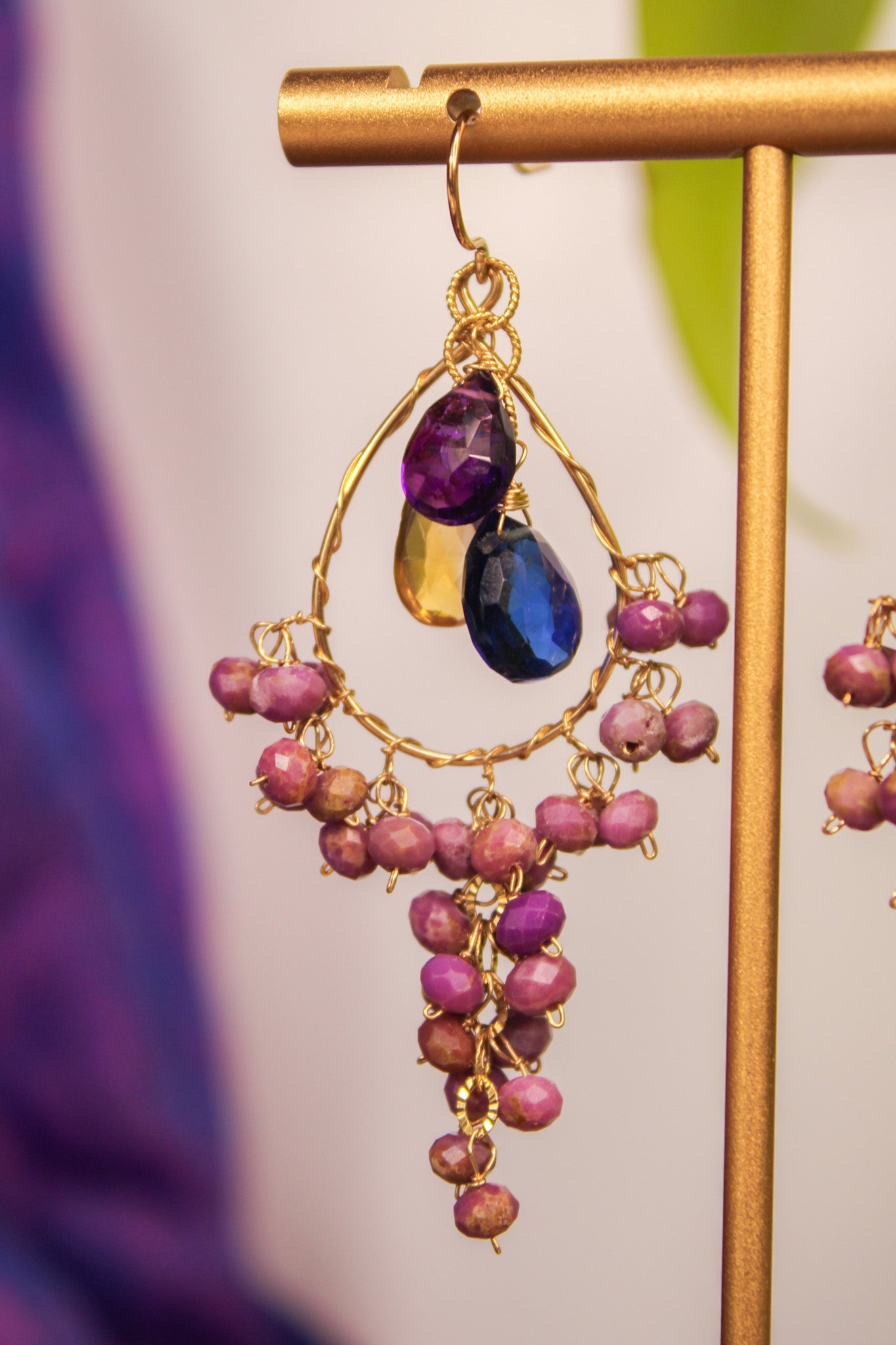 Lepidolite Chandelier EarringsJUNOEarrings