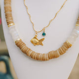 Long Bone Bead, Jade, Pearl, Wood & Gold Accent NecklaceRobin JacksonNecklaces