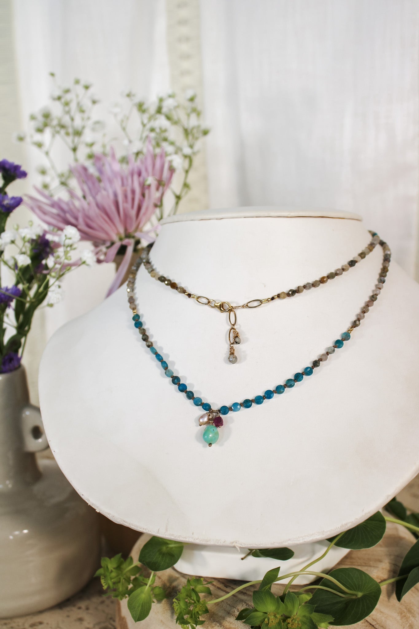 Long Labradorite & Apatite Necklace/ Bracelet #5034James & JezebelleNecklace