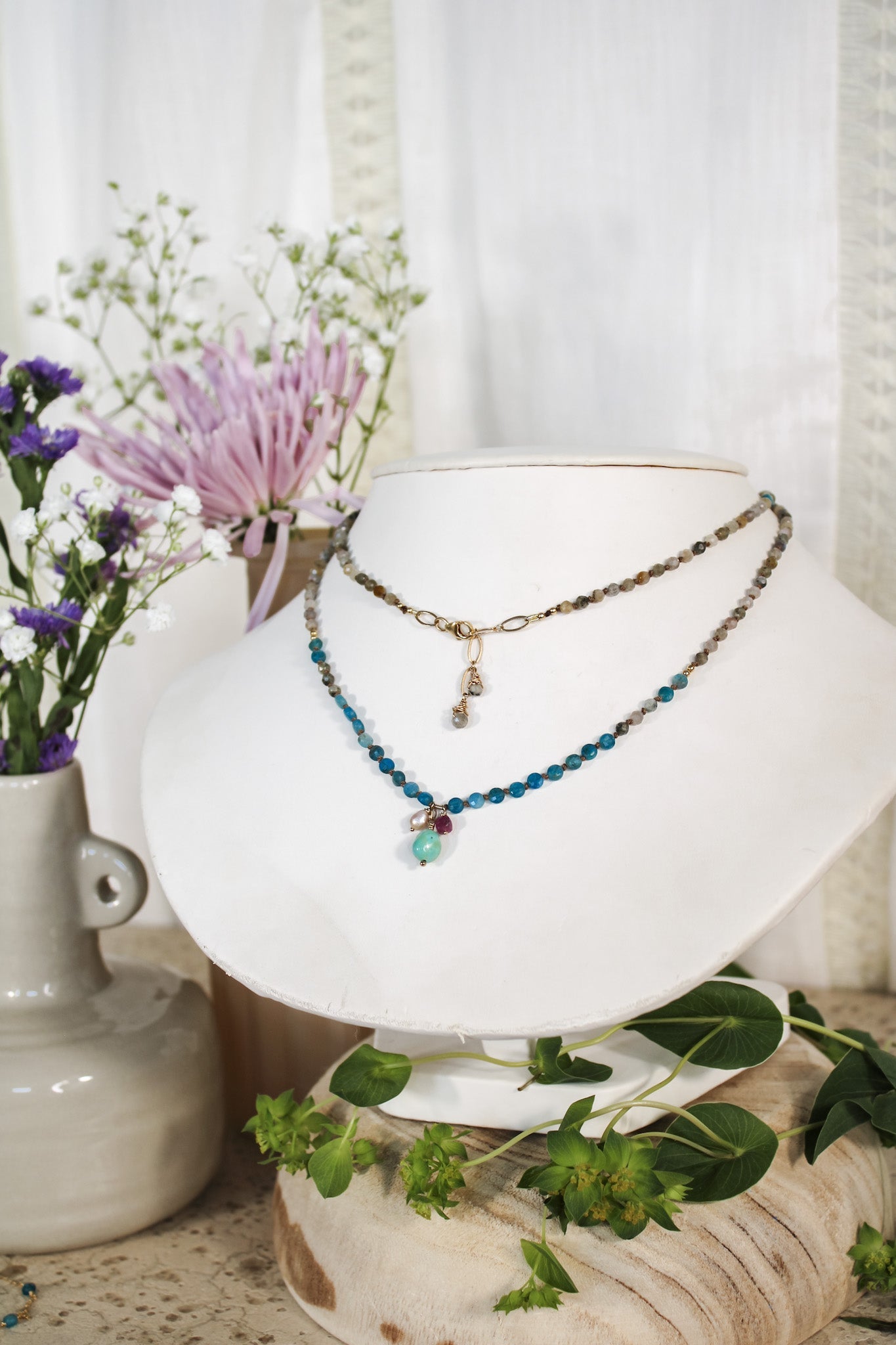 Long Labradorite & Apatite Necklace/ Bracelet #5034James & JezebelleNecklace