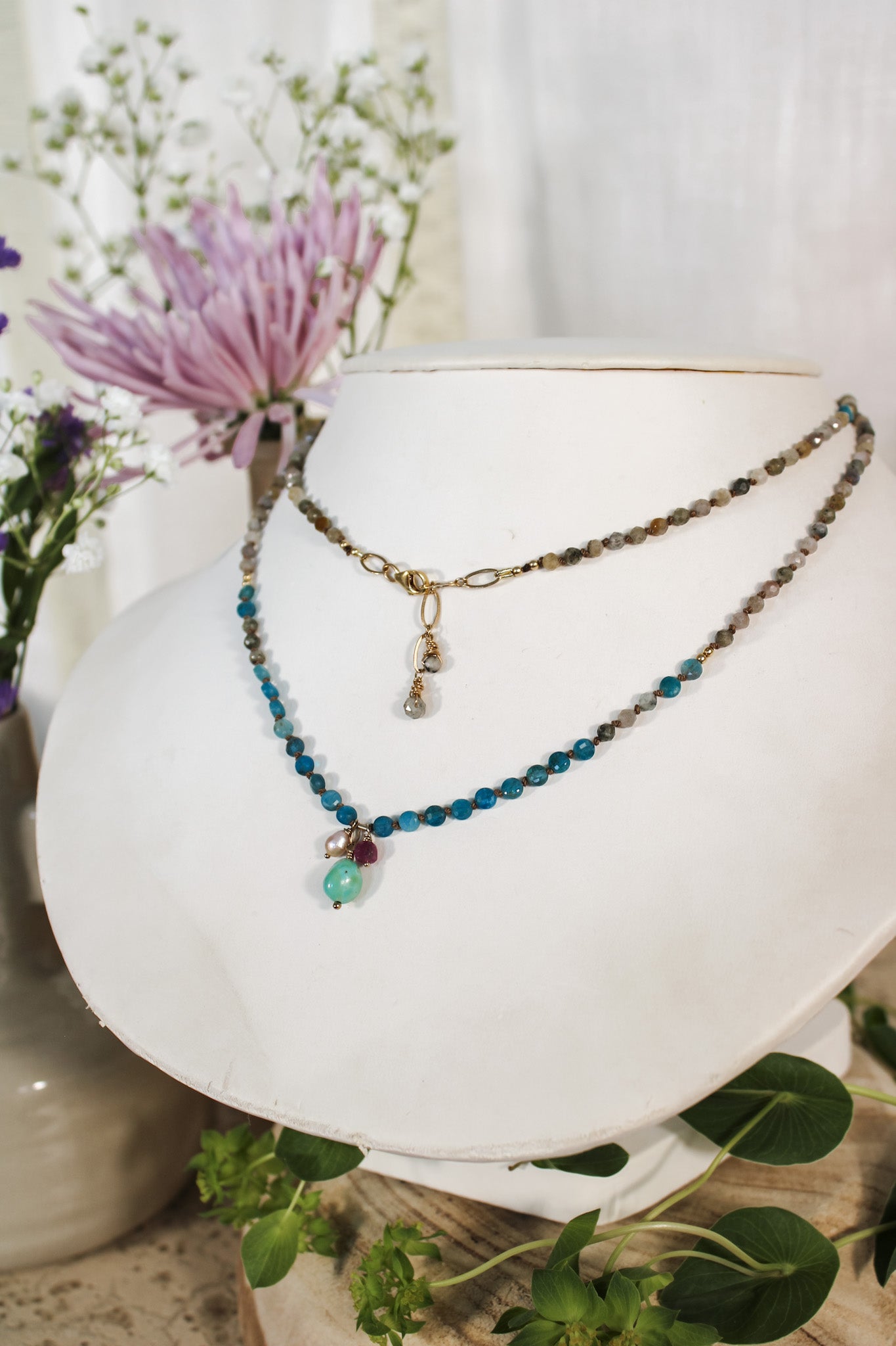 Long Labradorite & Apatite Necklace/ Bracelet #5034James & JezebelleNecklace