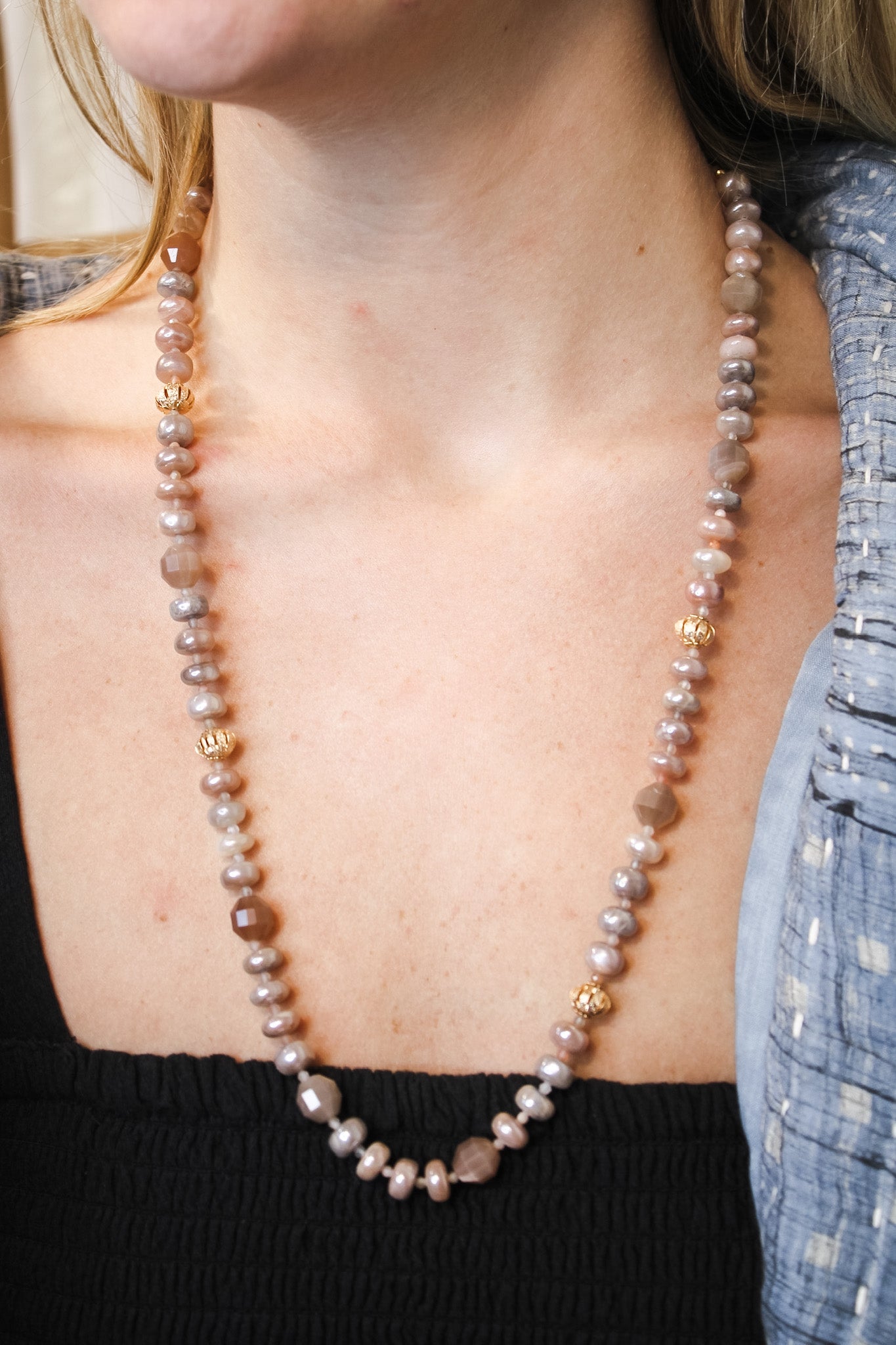 Long Moonstone NecklaceBeth ZinkNecklaces