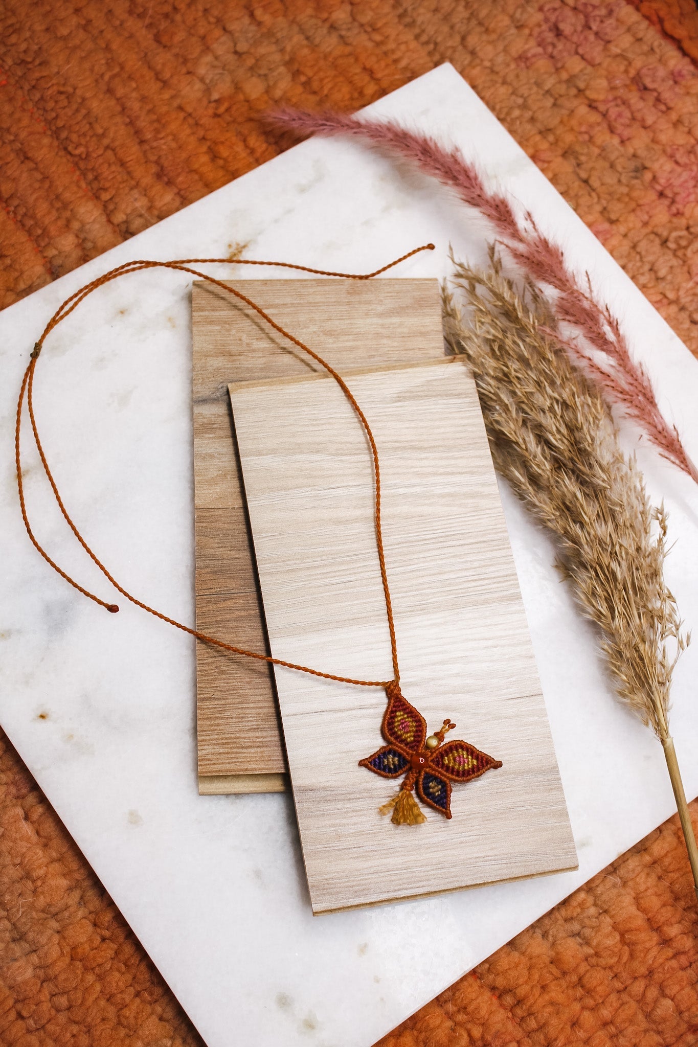 Macrame Butterfly NecklaceAdaArtNecklace