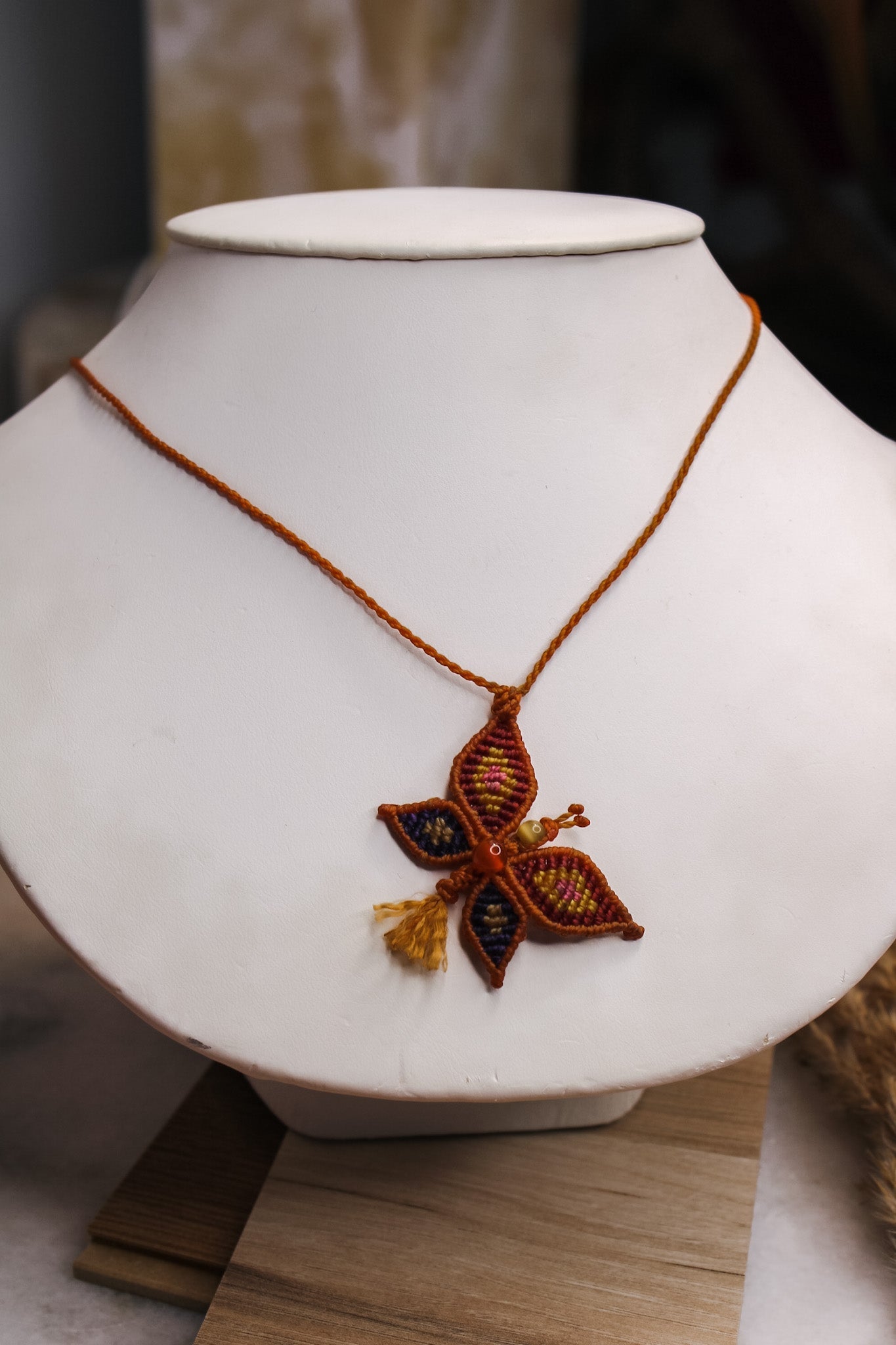 Macrame Butterfly NecklaceAdaArtNecklace