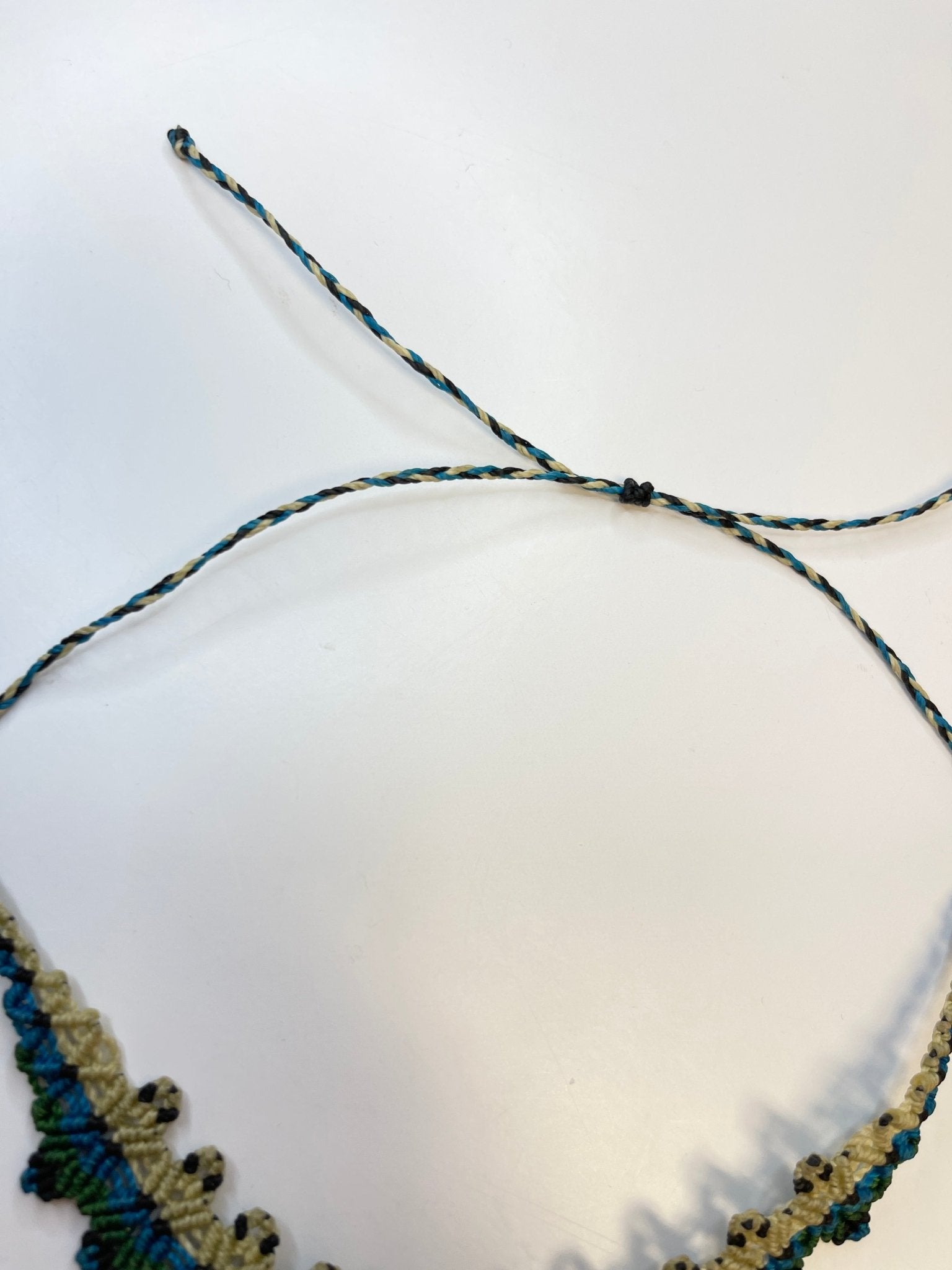 Macrame Necklace with Chrysocolla GemstoneAdaArtNecklace
