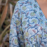 Maile Block Print Dress- CornflowerThe Fox and The MermaidDress