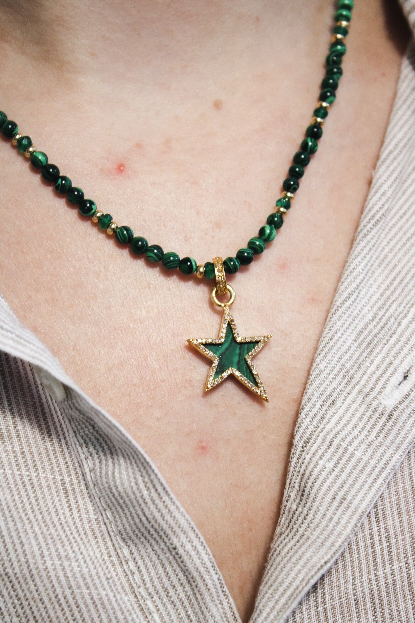 Malachite Diamond Star NecklaceBeth ZinkNecklace