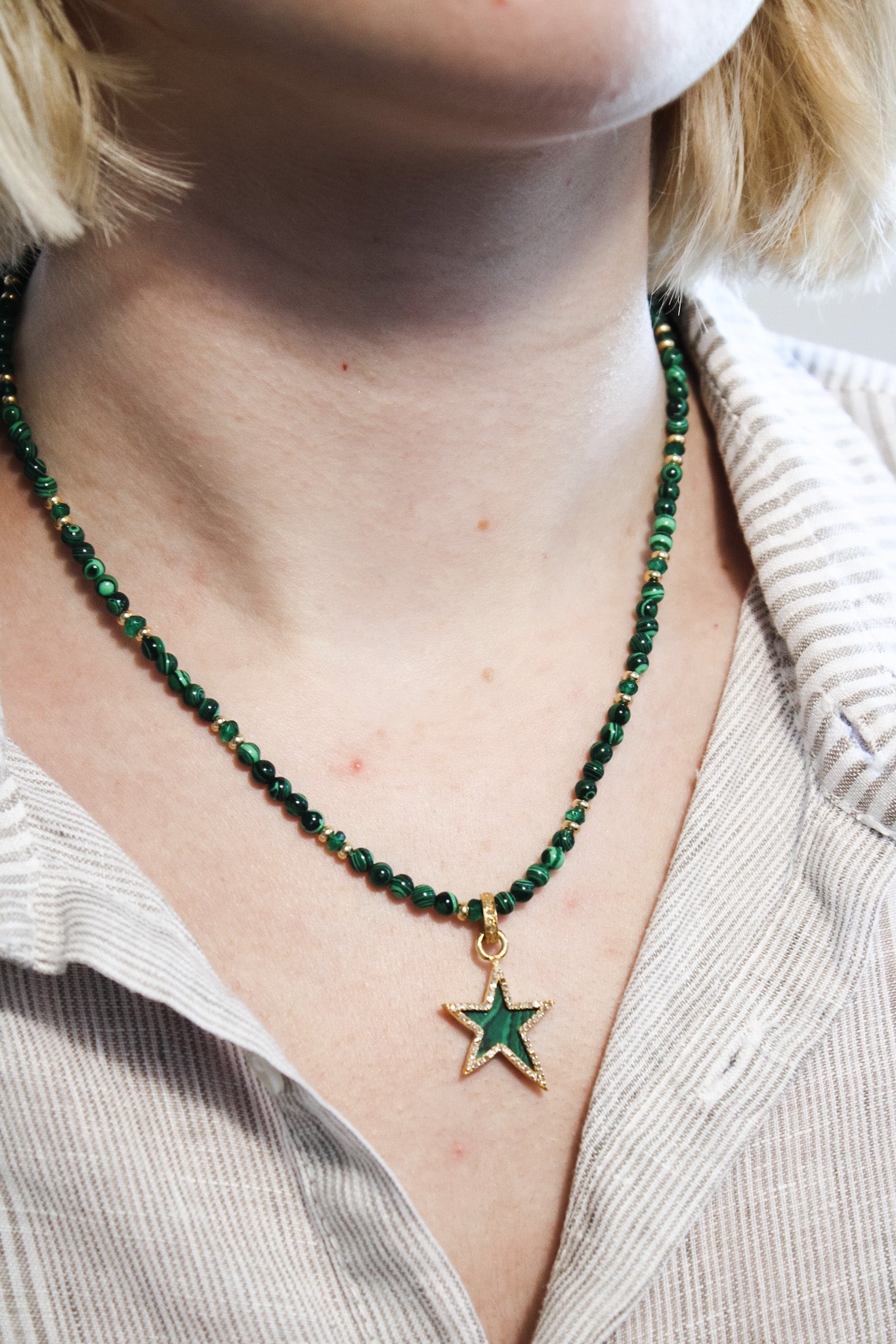 Malachite Diamond Star NecklaceBeth ZinkNecklace