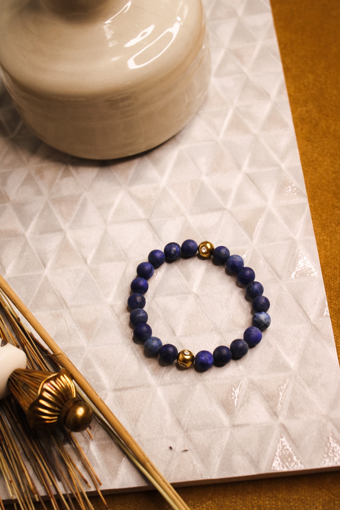Matte Blue Lapis BraceletPerle du BoisBracelet