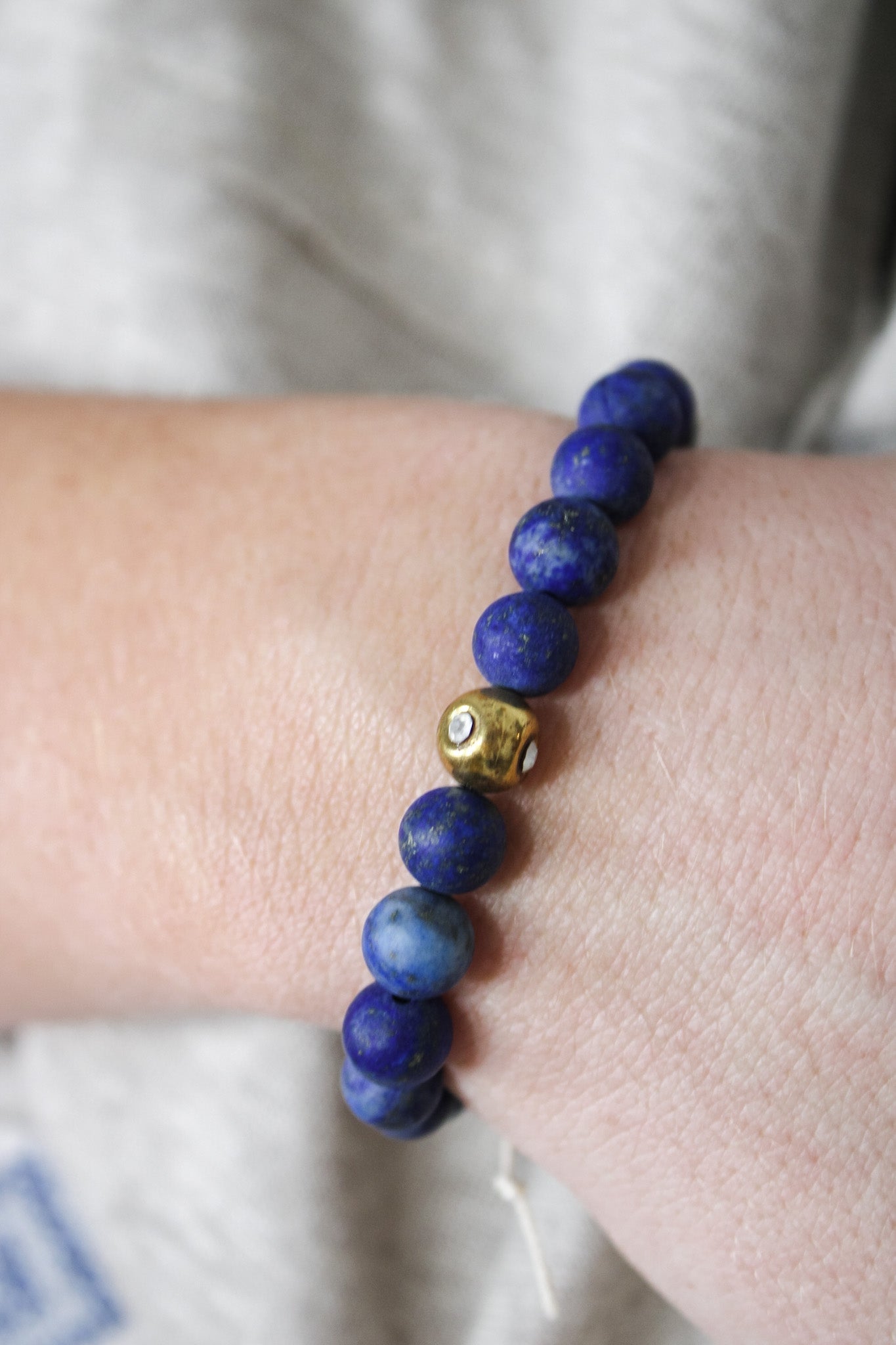 Matte Blue Lapis BraceletPerle du BoisBracelet