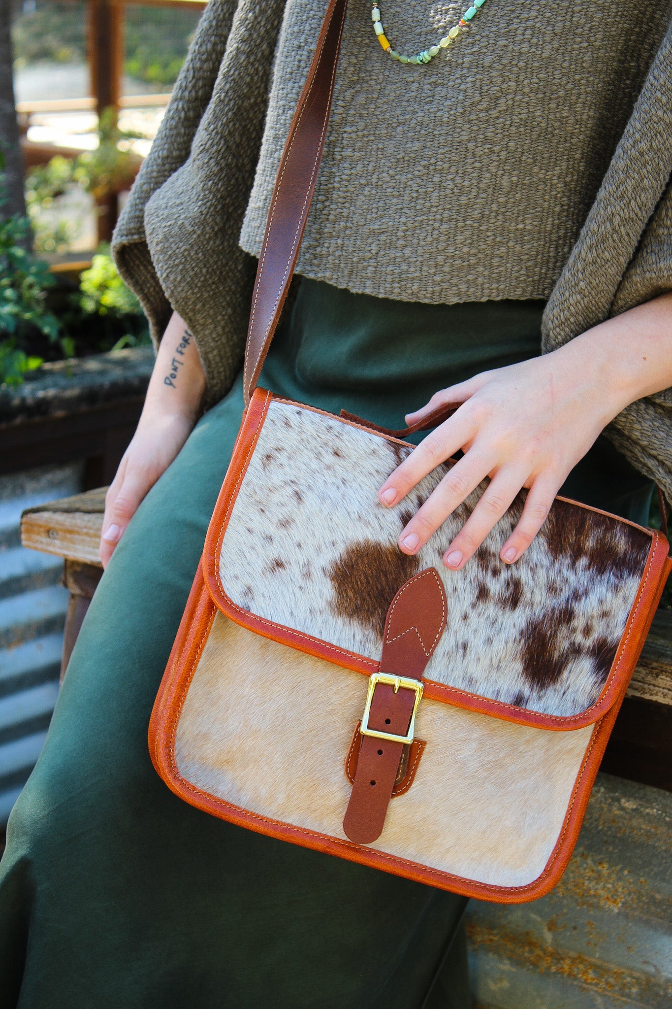 Messenger Bag - NaturalZiabirdHandbags