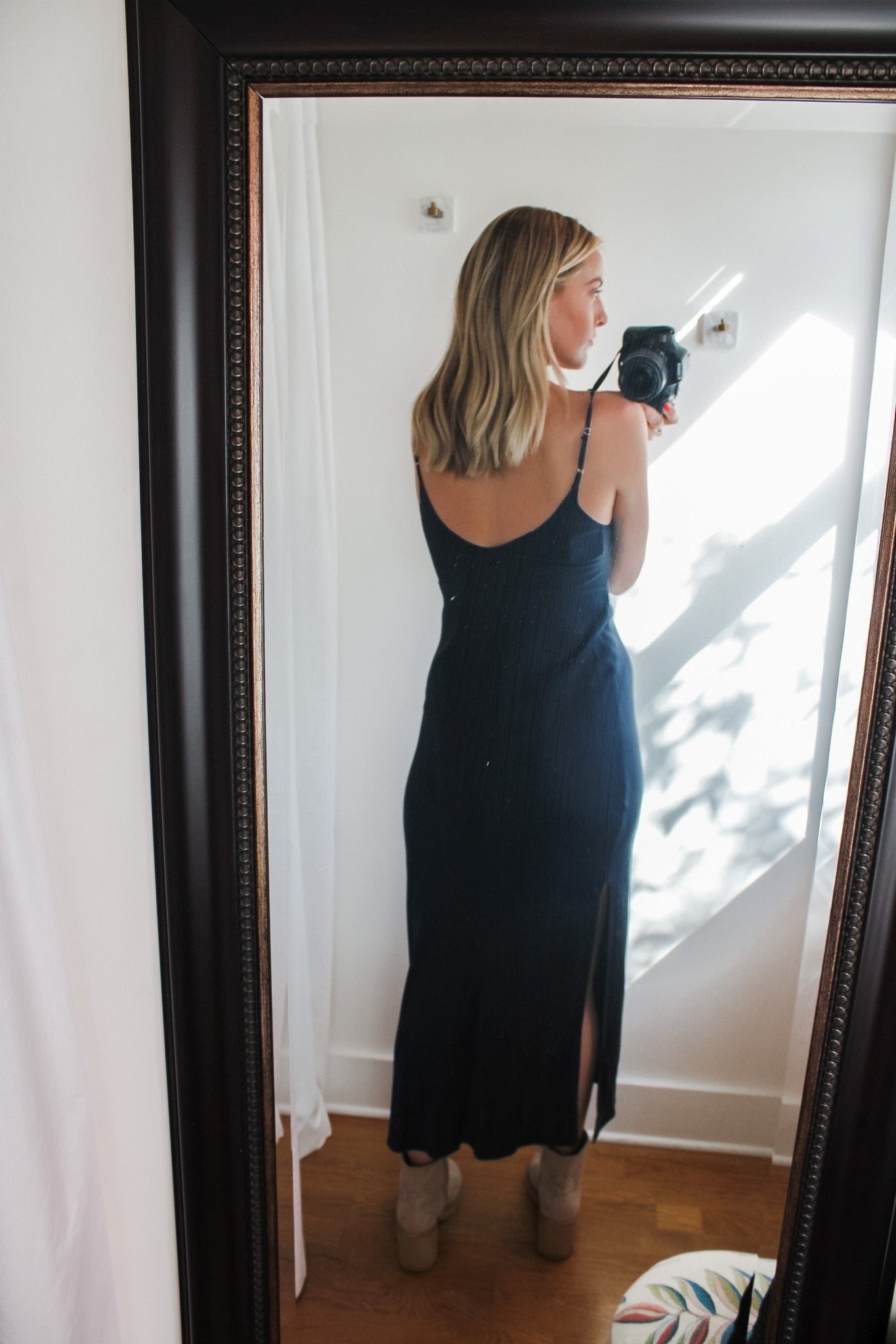 Midi Dress w Side Slit- French NavyMichelle Jonasdress