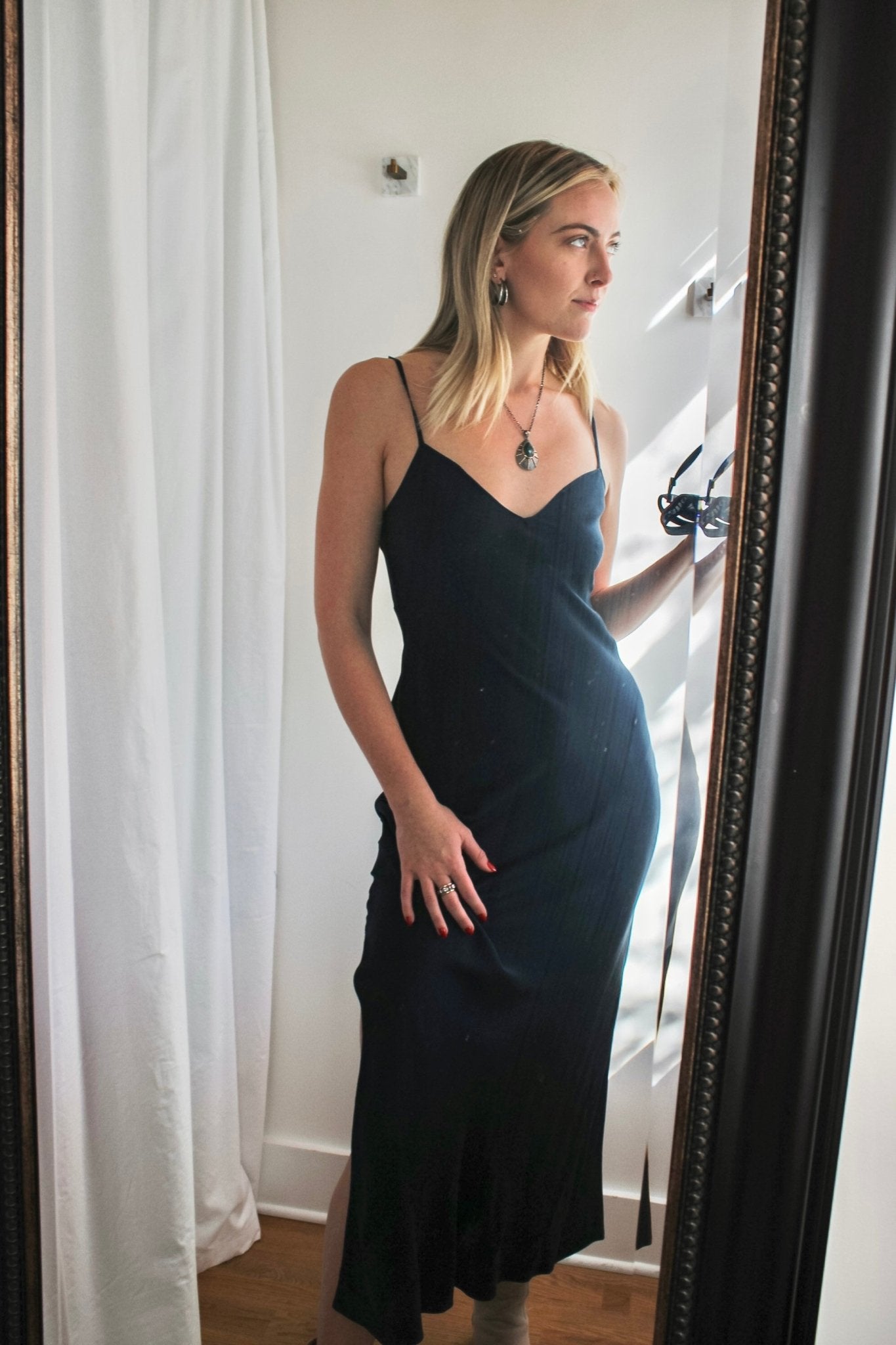 Midi Dress w Side Slit- French NavyMichelle Jonasdress