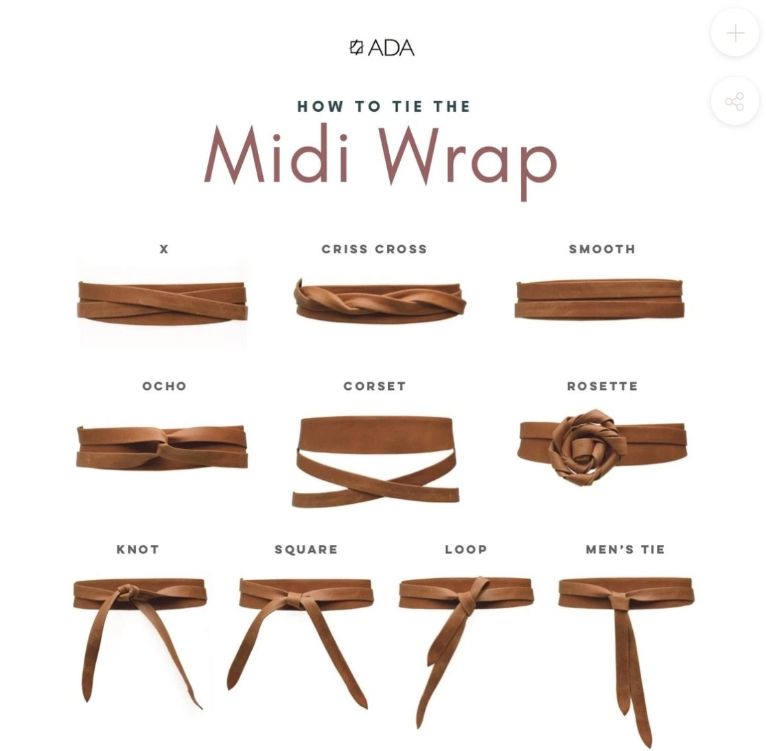 Midi Wrap- CognacAdaBelt
