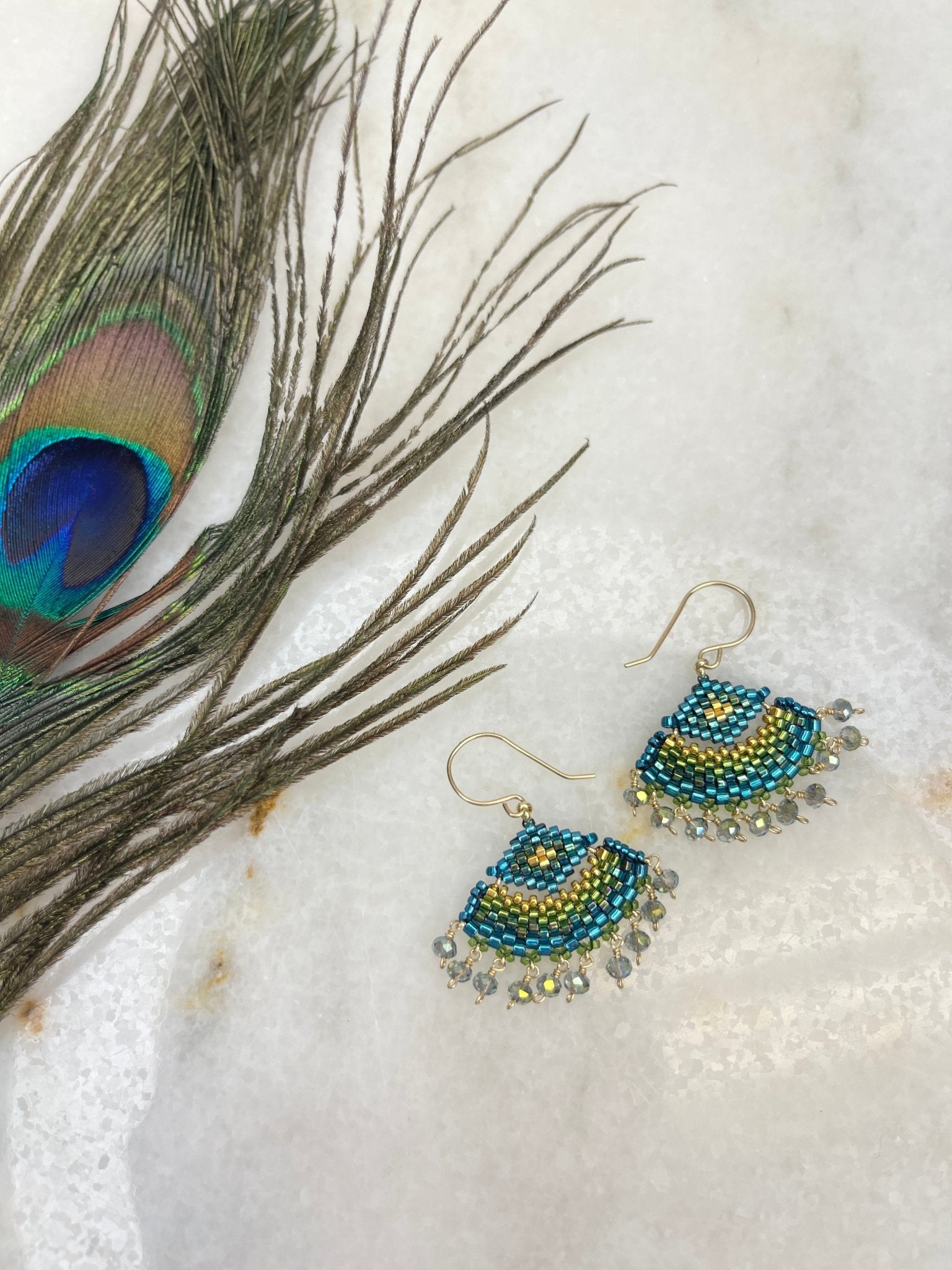 Miguel Ases Gold and Blue Dangle EarringsMiguel AsesEarrings