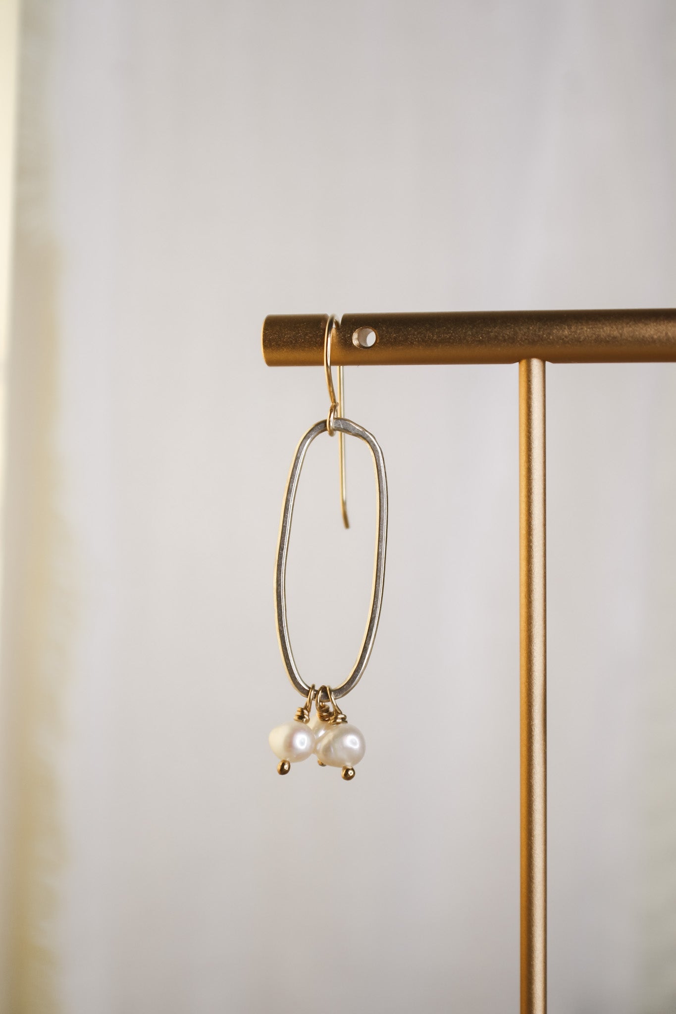 Mix Metal Pearl Earrings #7119James & JezebelleEarrings