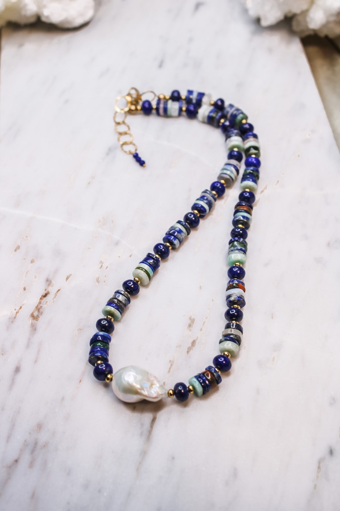Mixed Gemstone Heishi NecklaceBeth ZinkNecklace