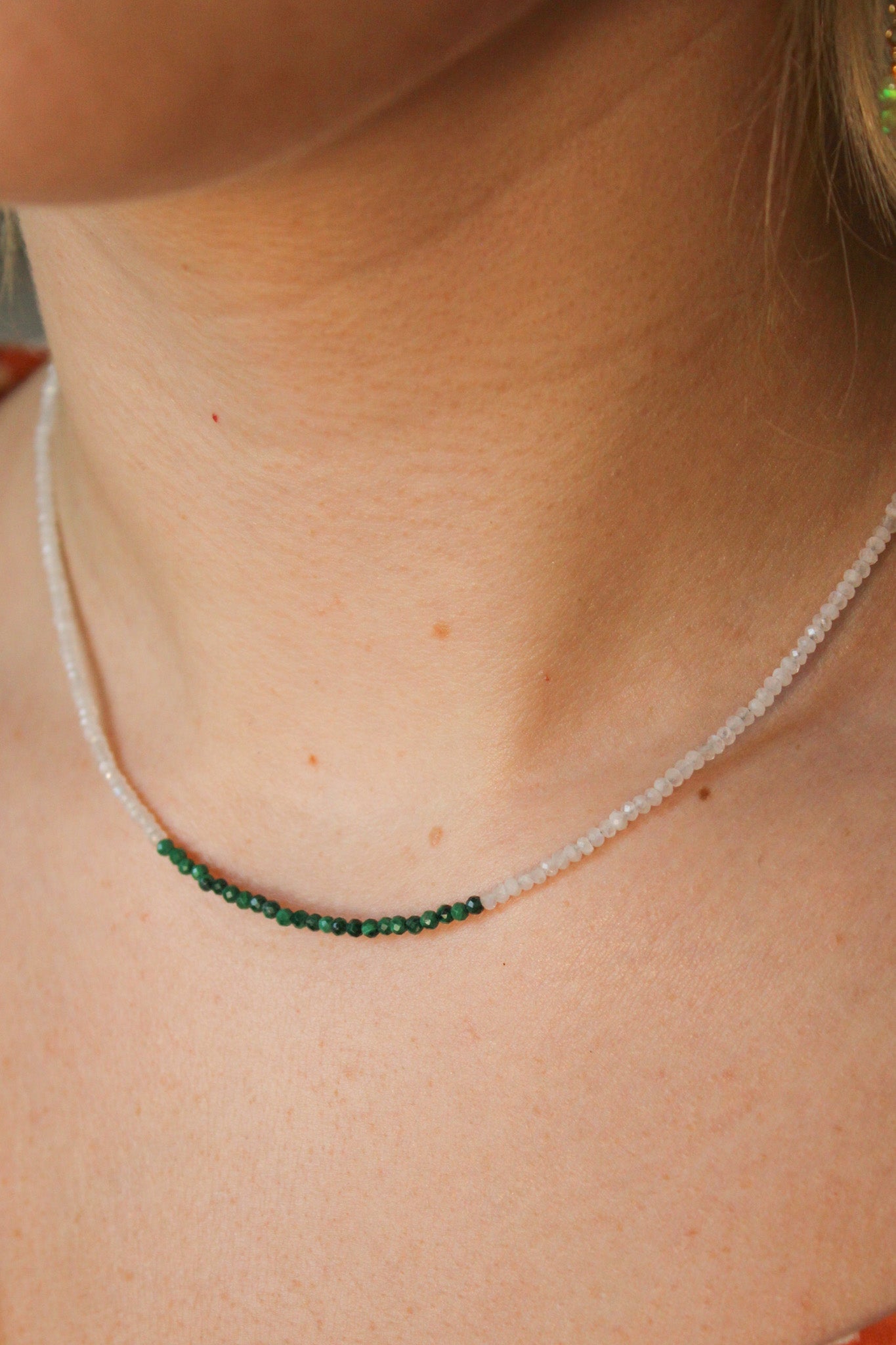 Moonstone Gemstone Accent NecklaceZiabirdNecklaces