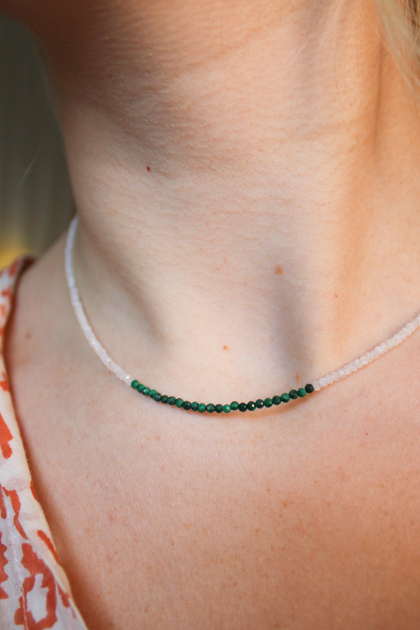 Moonstone Gemstone Accent NecklaceZiabirdNecklaces
