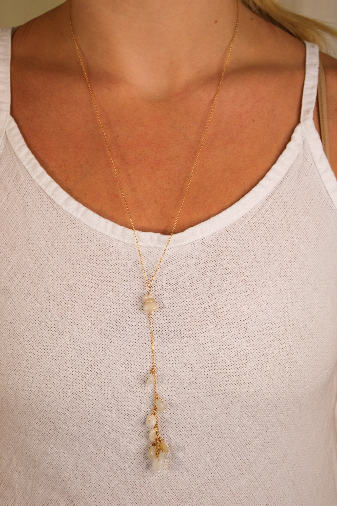Moonstone Lariat Necklace #5027James & JezebelleNecklace