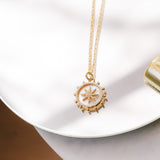 Mother of Pearl Pave Diamond Pendant NecklaceBeth ZinkNecklaces