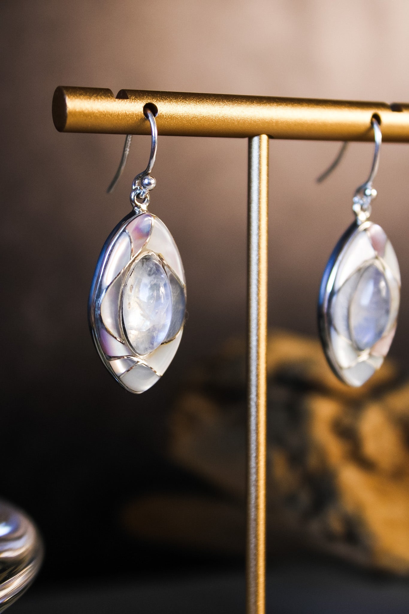 Opal and Mother of Pearl Inlay EarringsEd LohmanEarrings