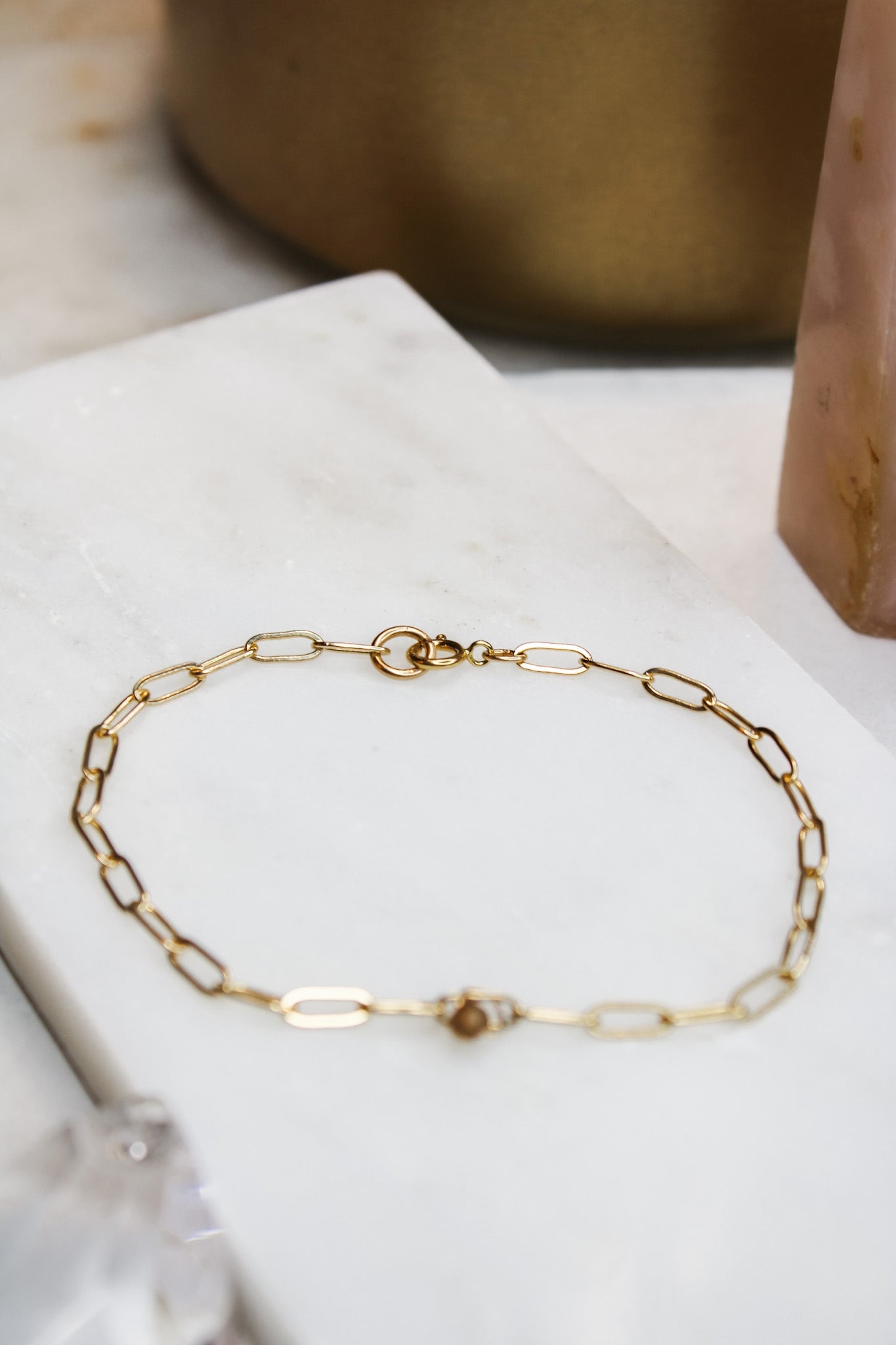 Paperclip Bracelet- Golden LabradoriteCLP JewelryBracelet