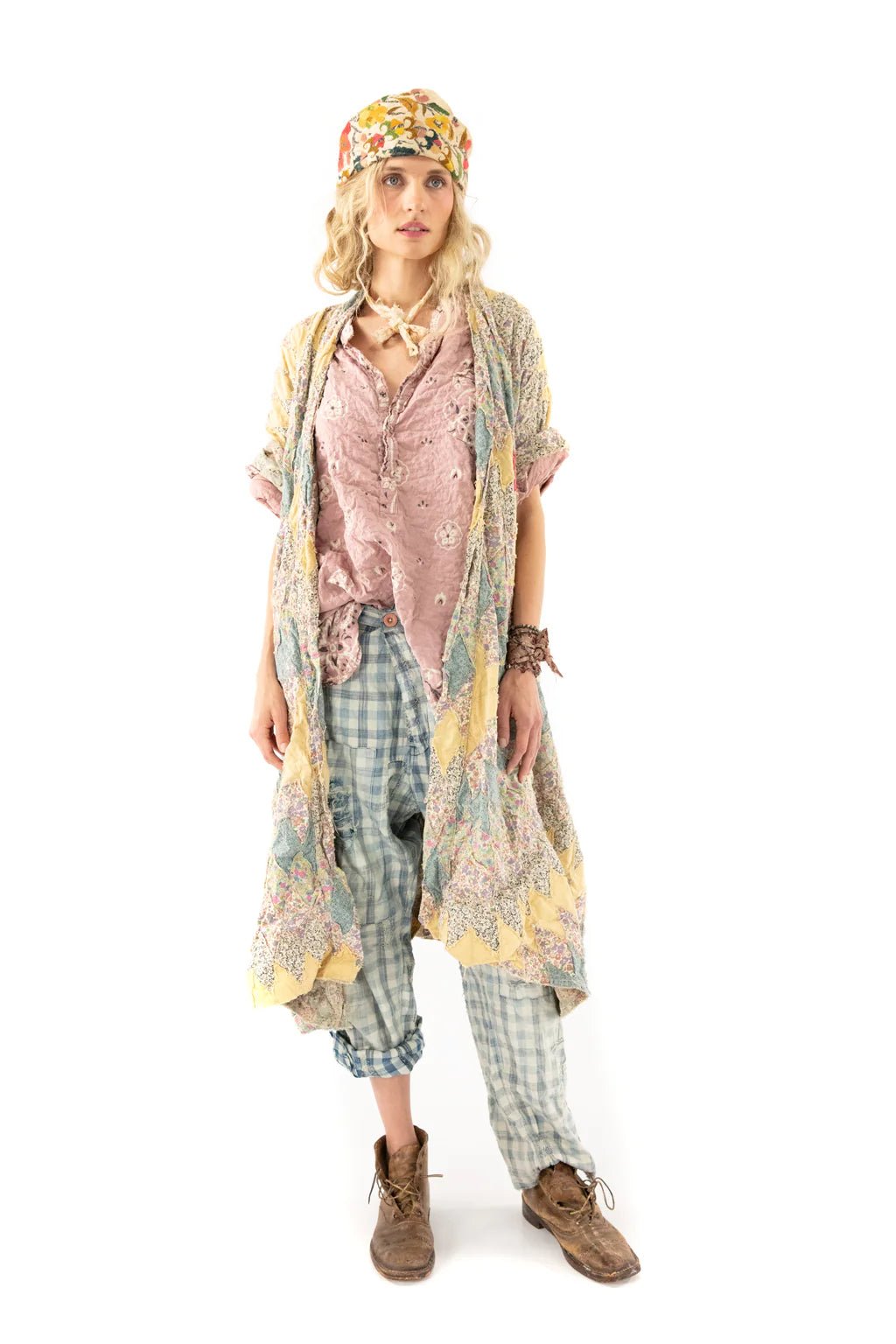 Patchwork Muse Kimono Jacket 569 - PiscesMagnolia PearlCoats & Jackets