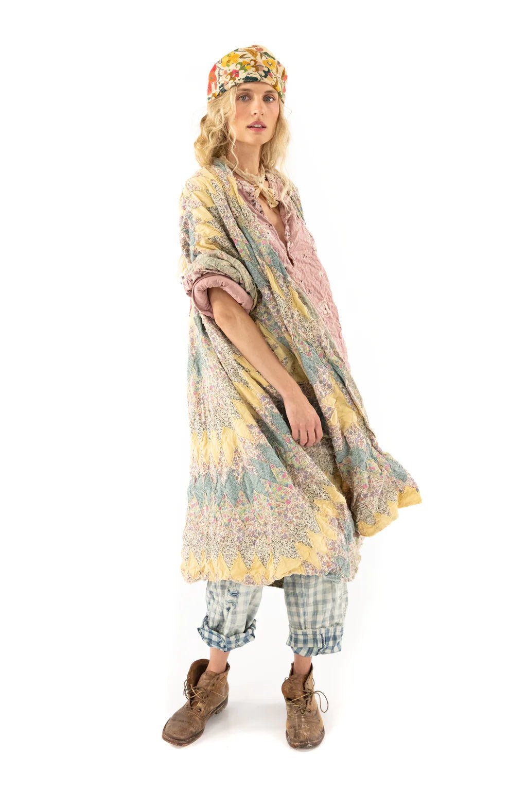 Patchwork Muse Kimono Jacket 569 - PiscesMagnolia PearlCoats & Jackets