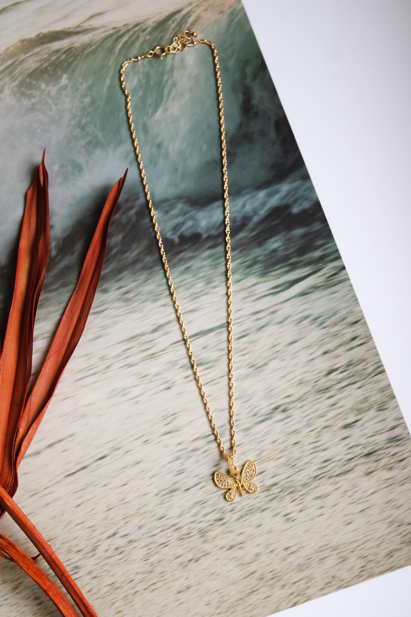 Pave Diamond Butterfly on Rope ChainBeth ZinkNecklace