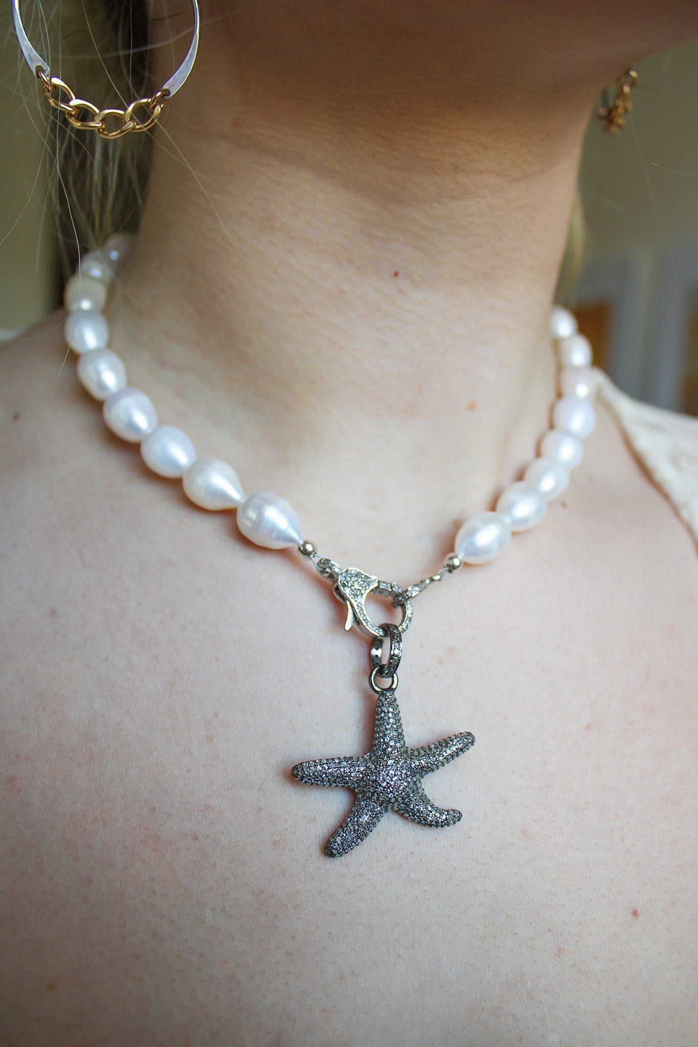 Pavé Diamond Starfish NecklaceBeth ZinkNecklace