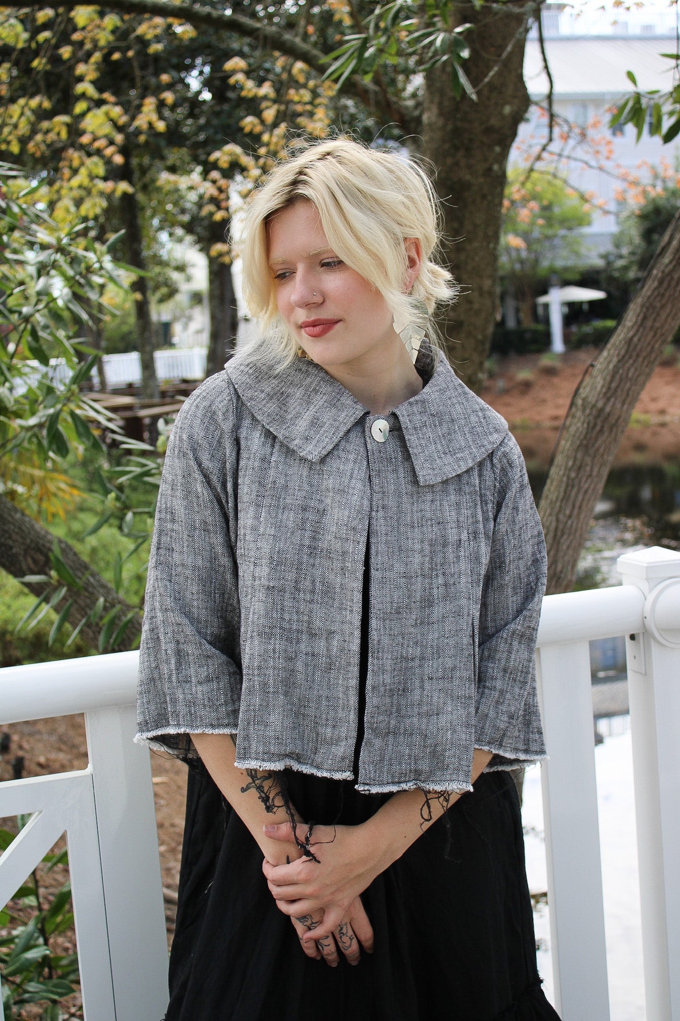 Pea Jacket- Black HerringboneAmano by Lorena LaingOuterwear
