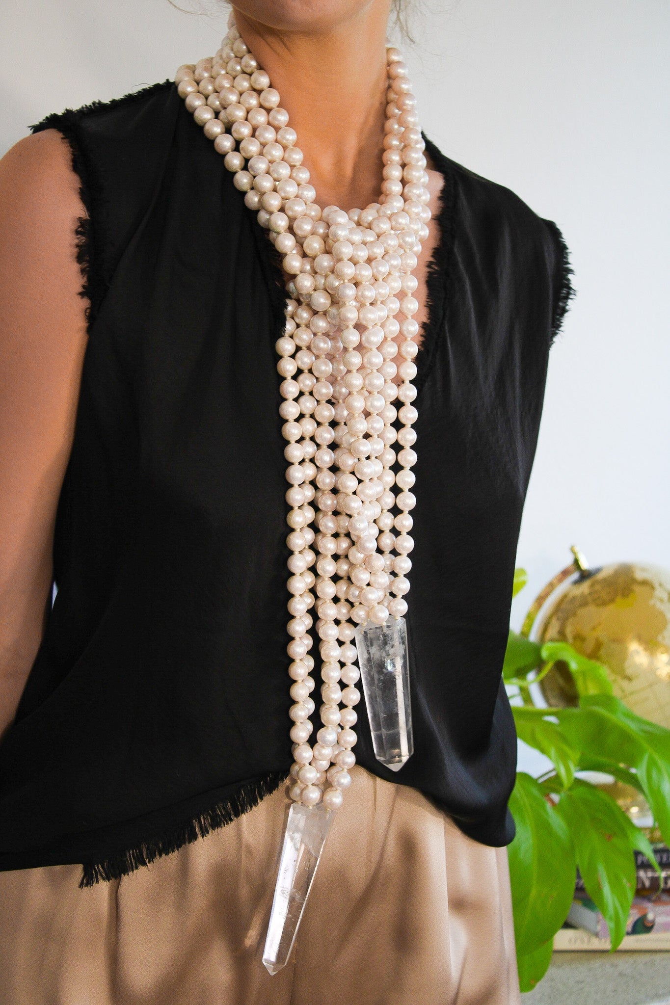 Pearl Scarf NecklaceMoniesNecklace