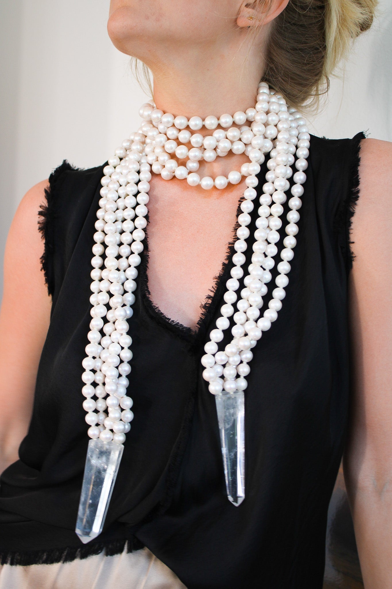Pearl Scarf NecklaceMoniesNecklace
