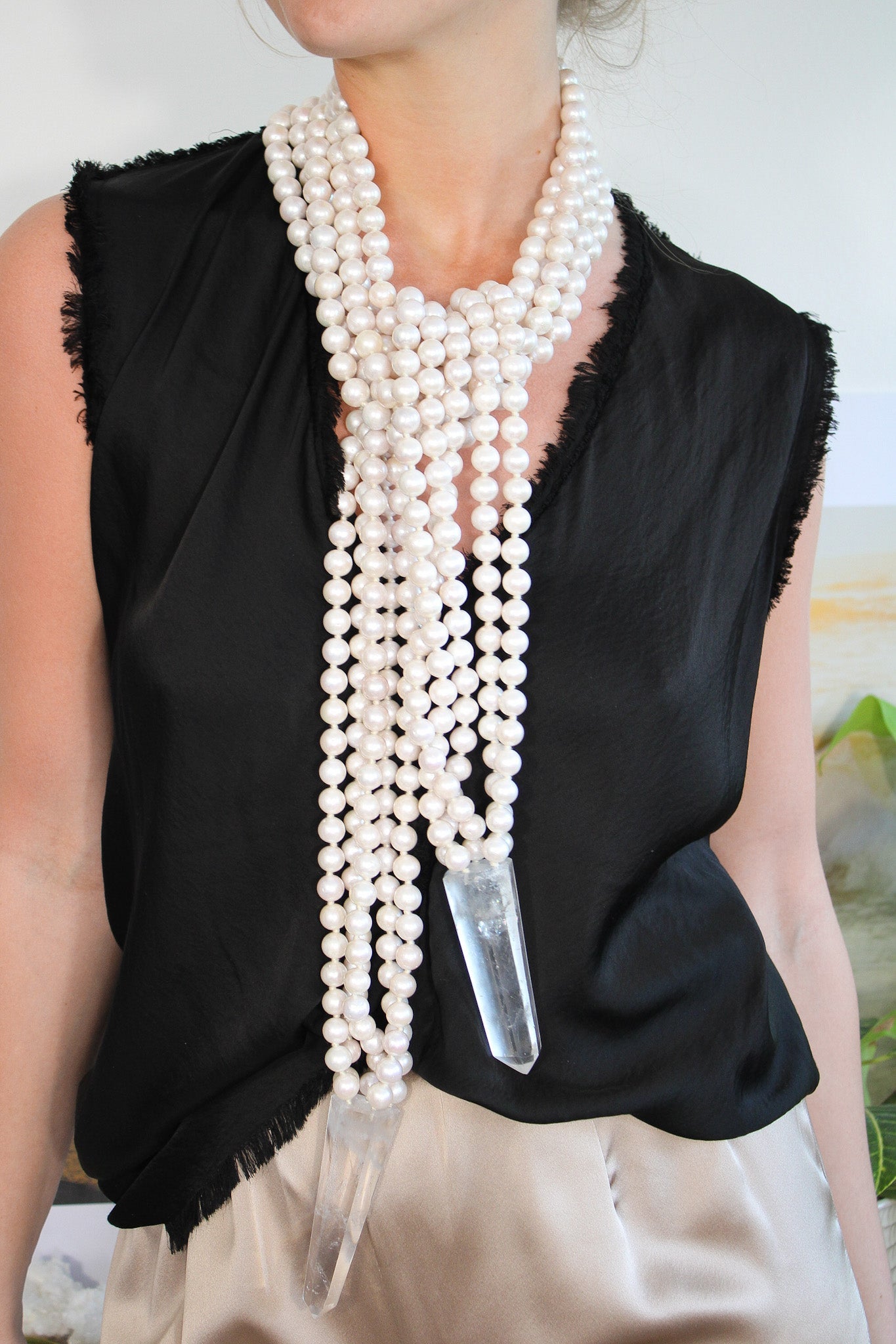 Pearl Scarf NecklaceMoniesNecklace