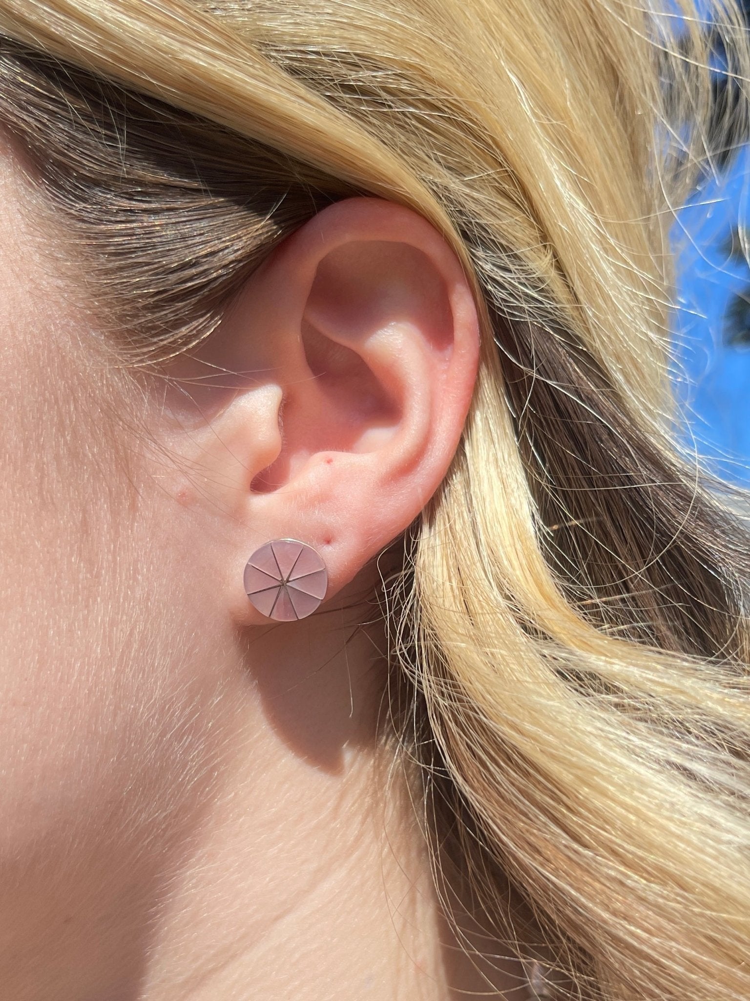 Pink Abalone Inlay EarringsRare Findsstuds