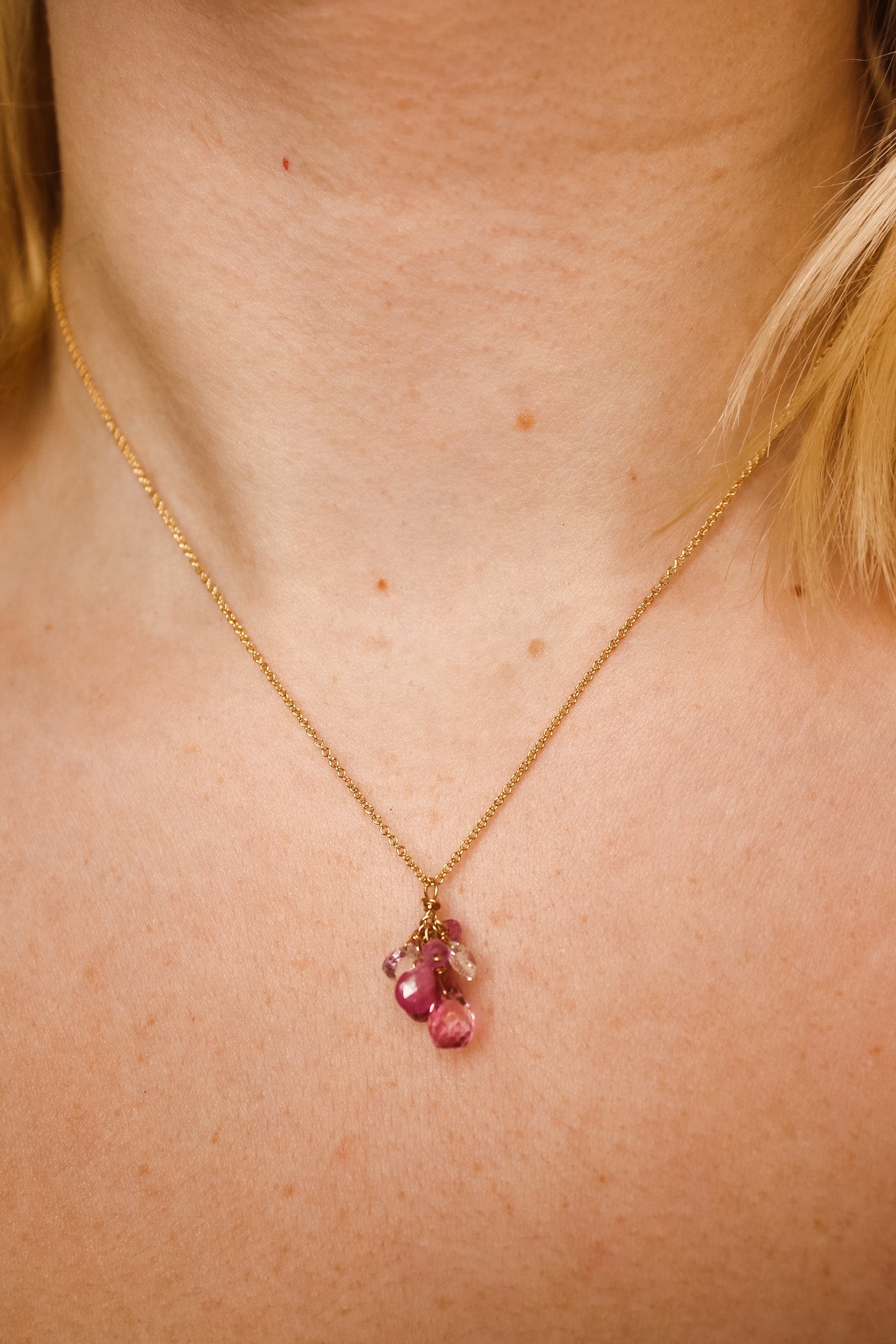 Pink Sapphire Mix Necklace #4098Michelle PresslerNecklace