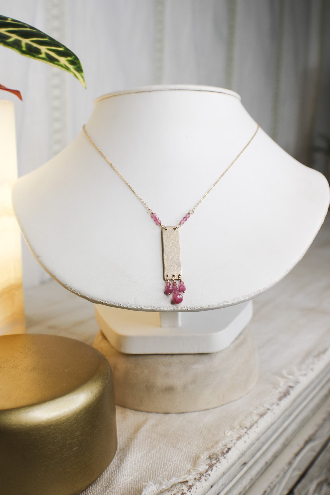 Pink Tourmaline Necklace #7137James & JezebelleNecklace